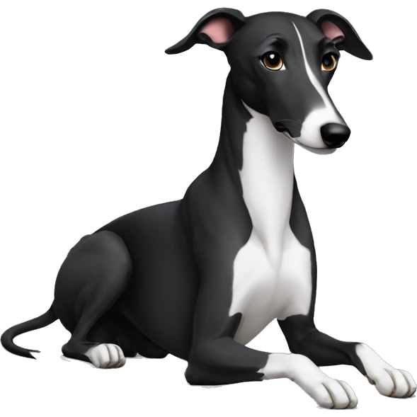 Black color greyhound emoji