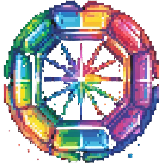 Exclusive member crystal with rainbow prism effect and floating particles emoji
