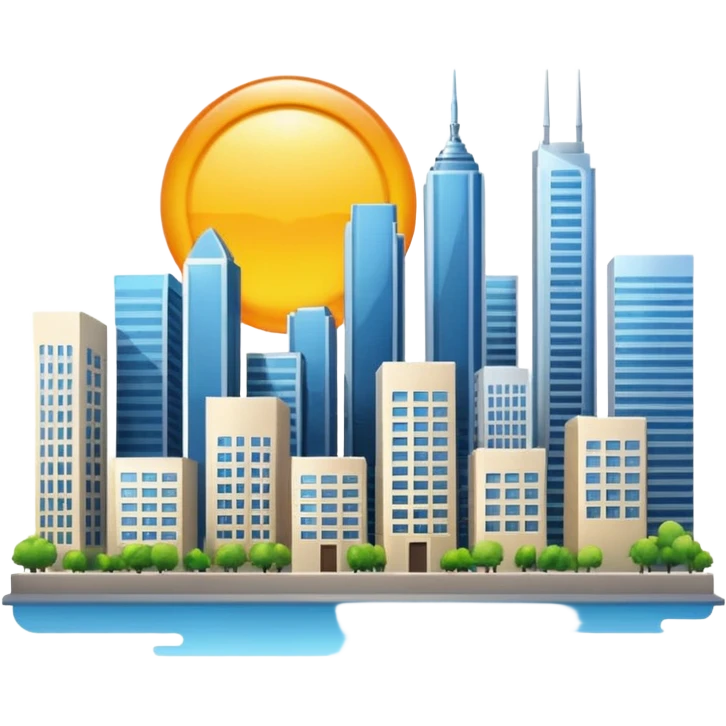 city with sun emoji