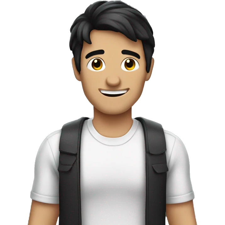 dark hair dark eyed man thumbs up  emoji