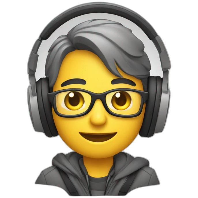 it specialist with pc and headphones emoji