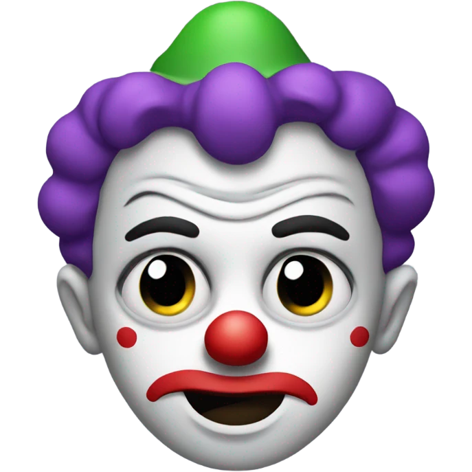 miserable clown emoji
