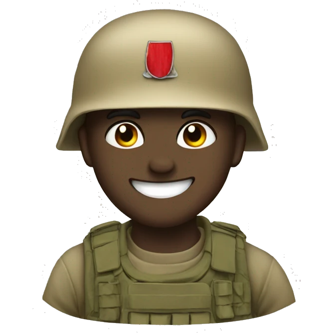 3 happy soldiers emoji