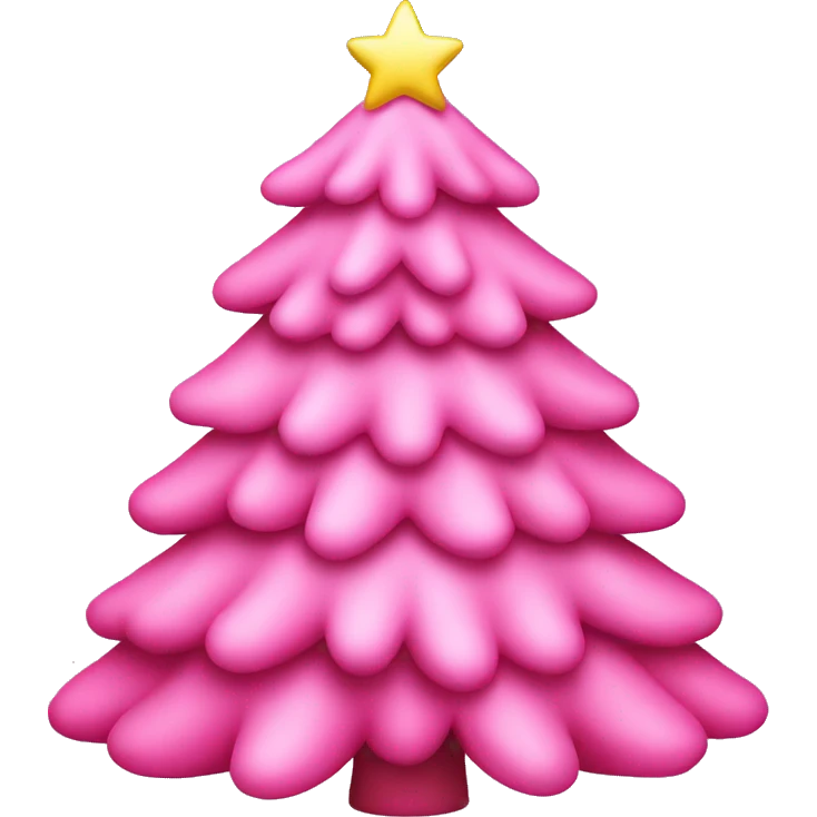 Pink Christmas tree  emoji