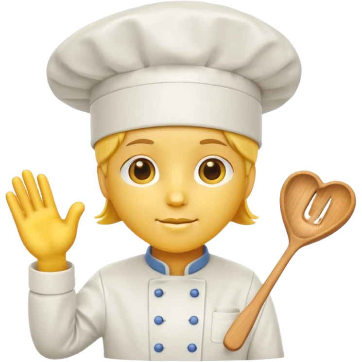 yellow heart with a chef hat emoji
