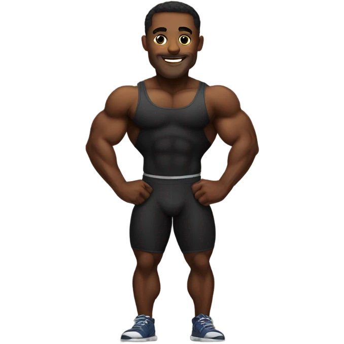 Black body builder emoji