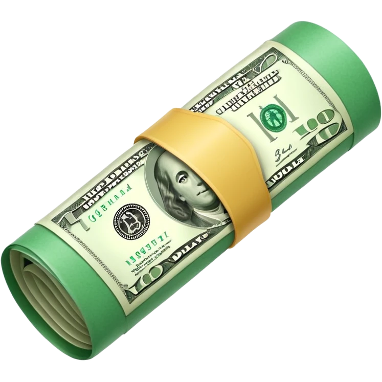 Money that is like a tube One dollar emoji