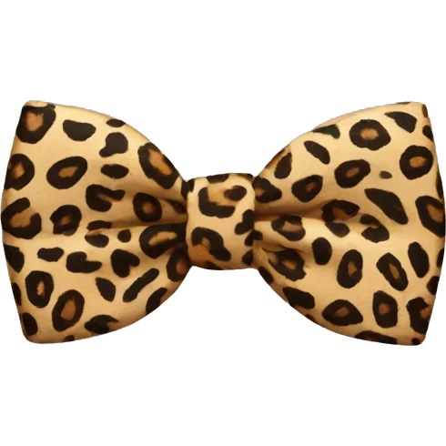leopard print bow  emoji