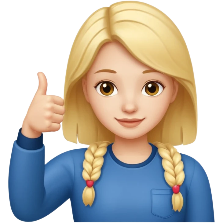 Girl with Thumbs up emoji