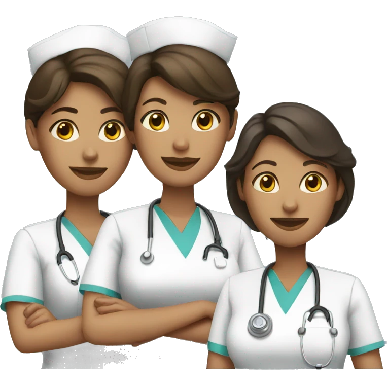three female nurses emoji
