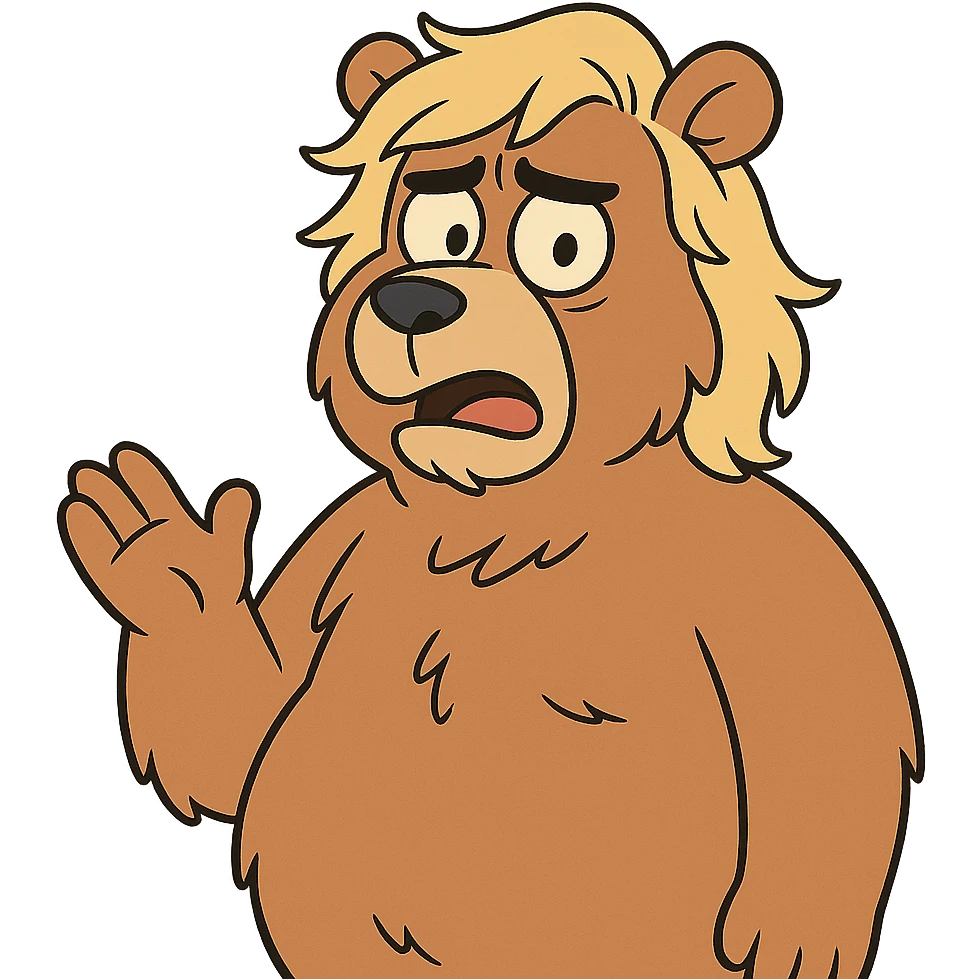 blonde grizzly bear emoji