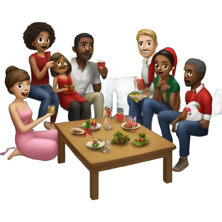 Christmas party at home emoji