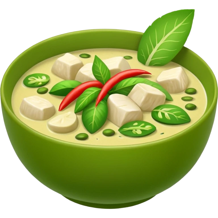 green curry in a green bowl emoji