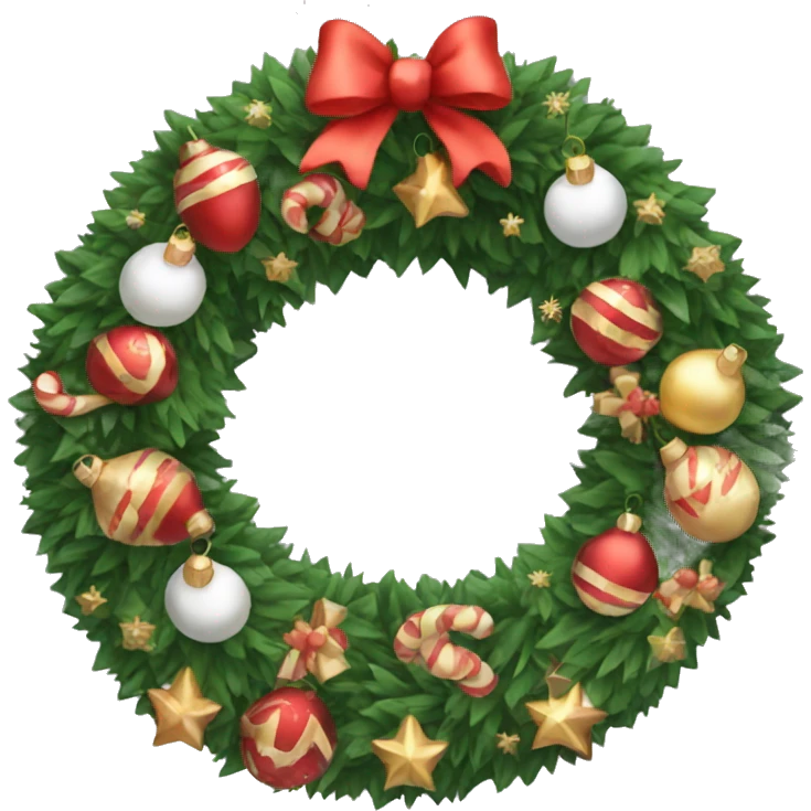 aesthetic cute christmas wreath  emoji