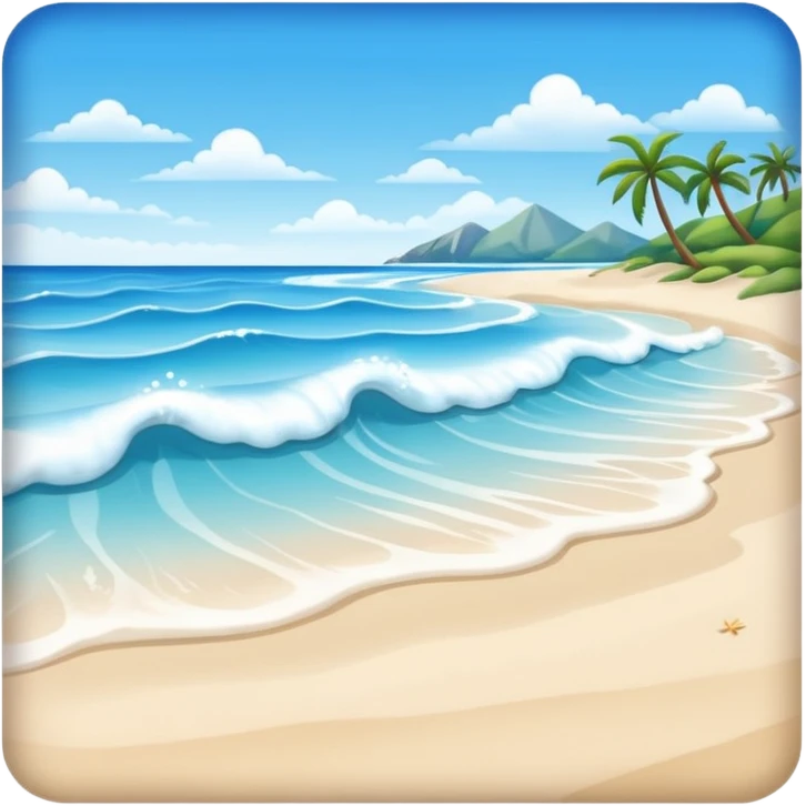Beach, no human just clean water or something emoji