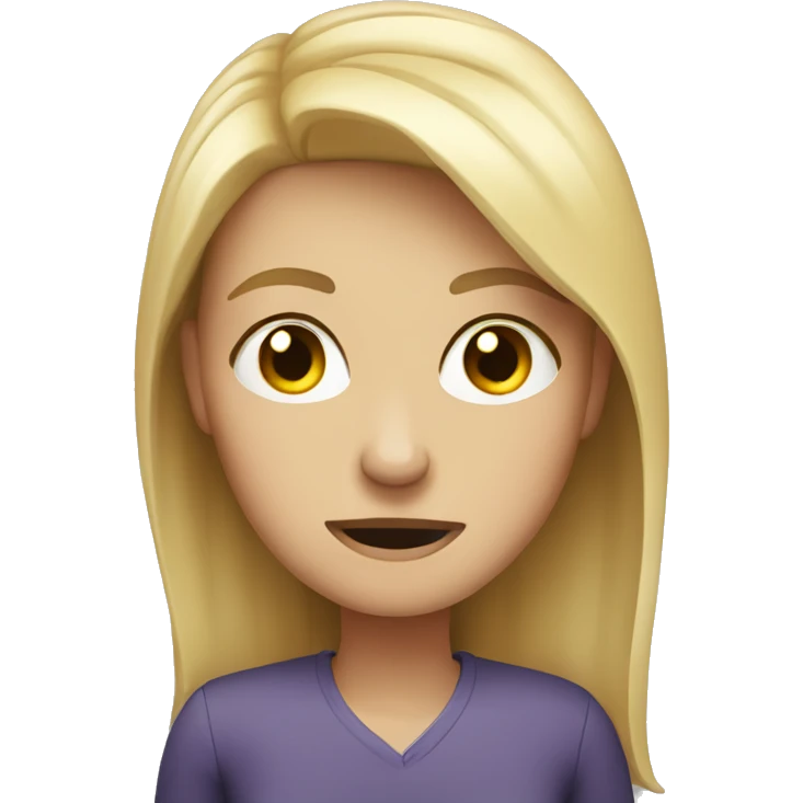 White woman smirking and crying emoji