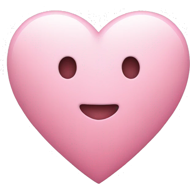 Heart white pink color emoji