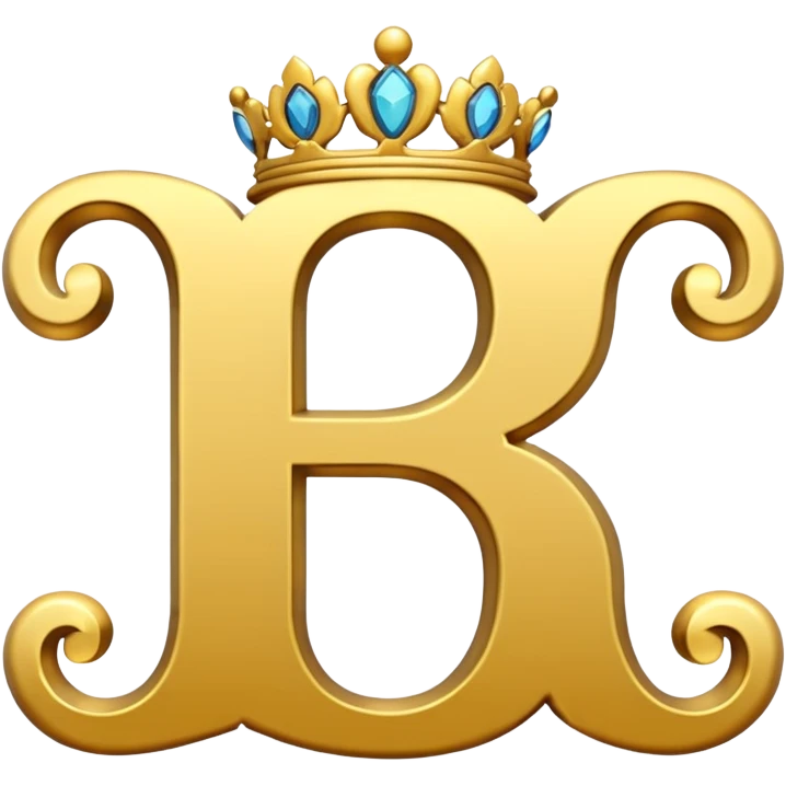 letters RM in gold fancy font emoji