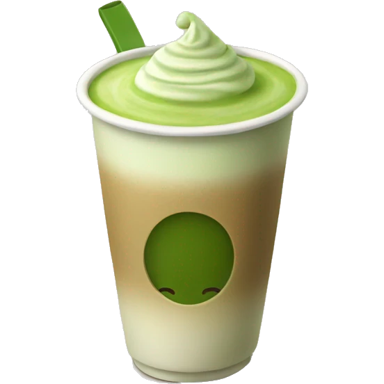 Matcha latte in cup emoji
