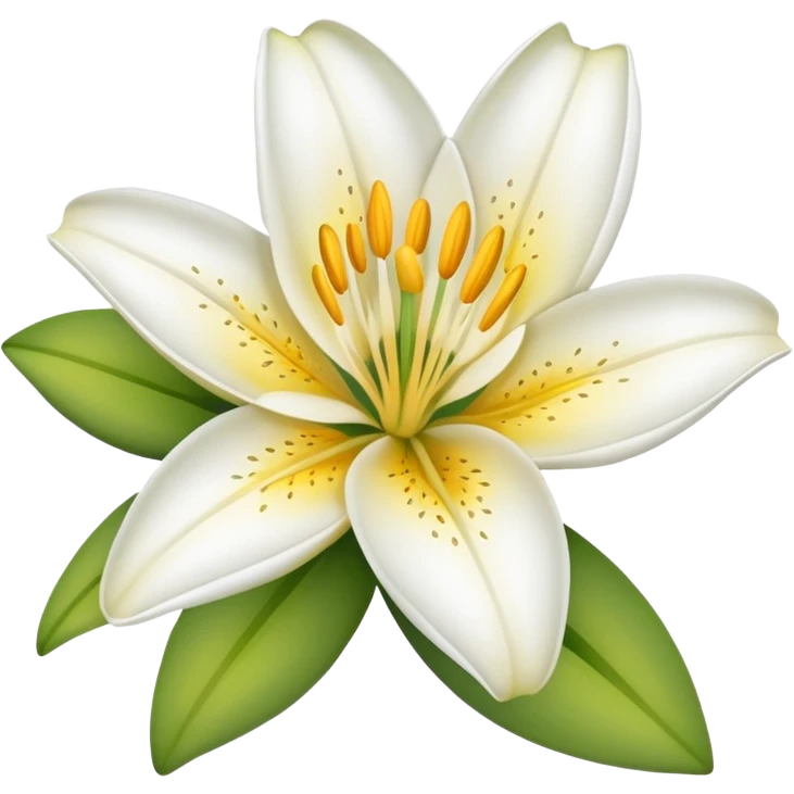 A cute lily flower emoji