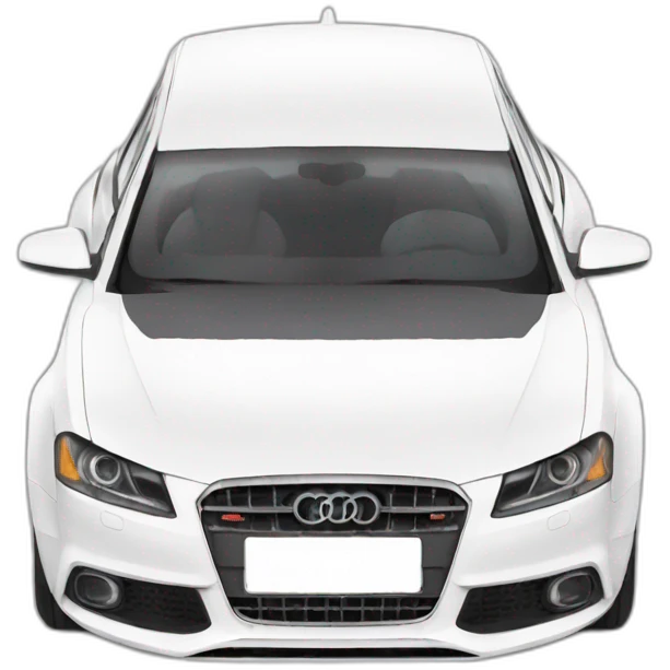 White Audi a4 emoji