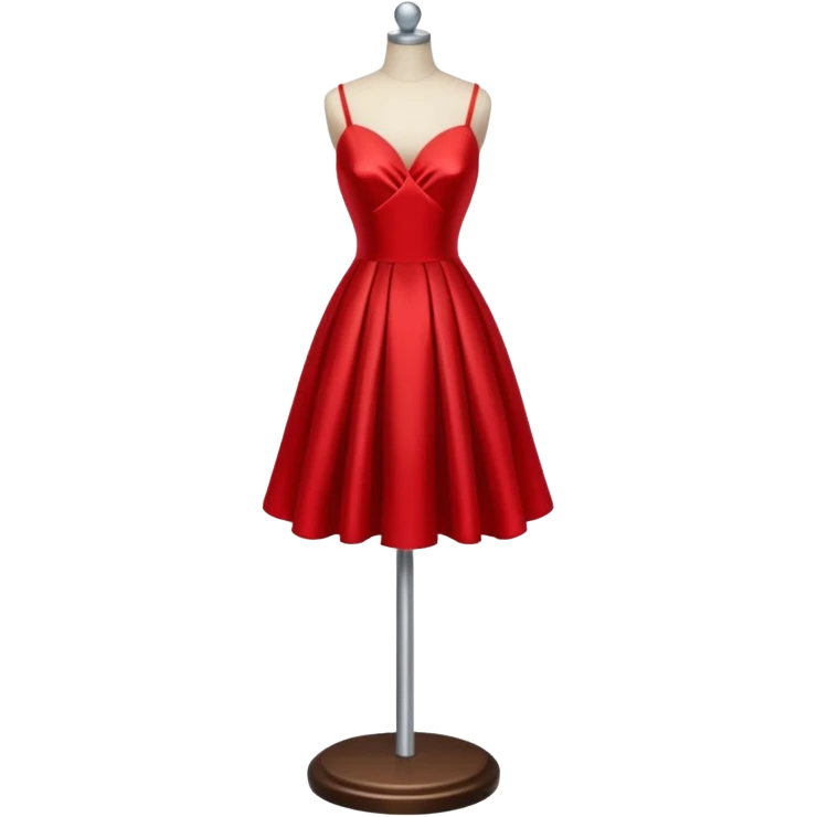 dress mannequin with tiny red dress emoji