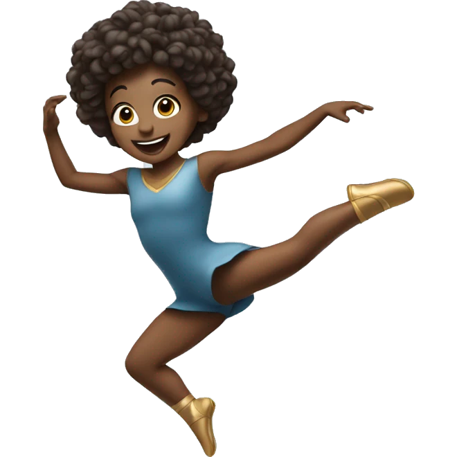 Dancer doing a leap emoji