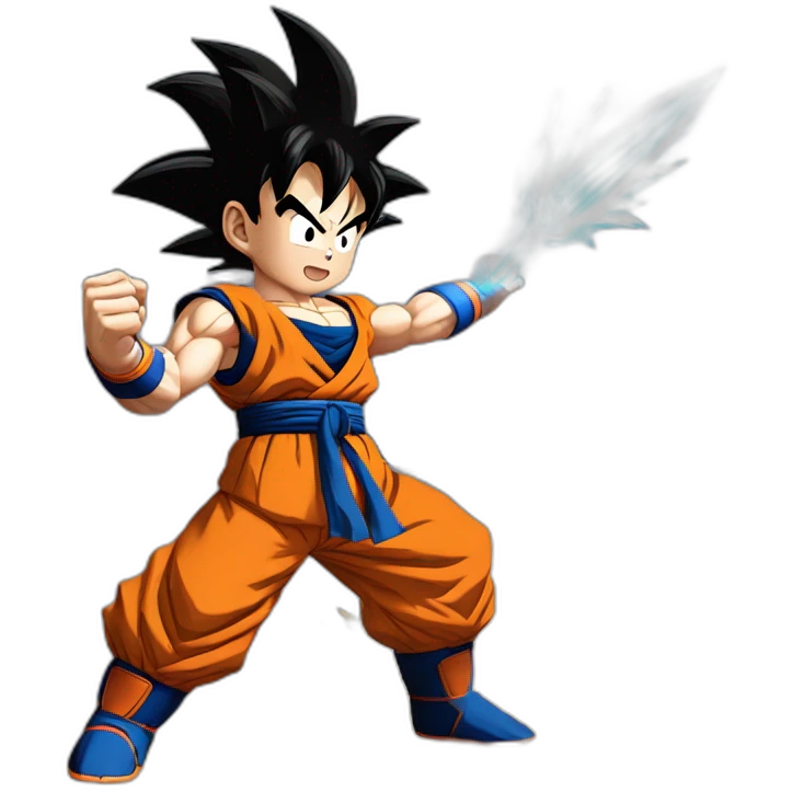 Son goku qui fait un kamehameha emoji