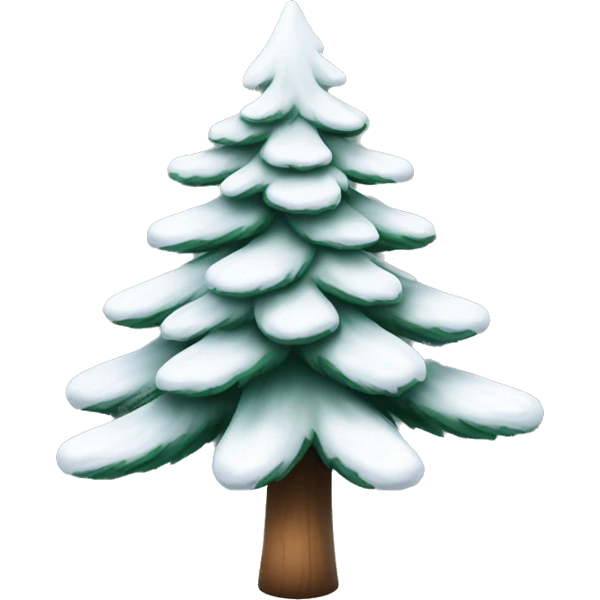  actual white fir christmas tree isolated.  emoji