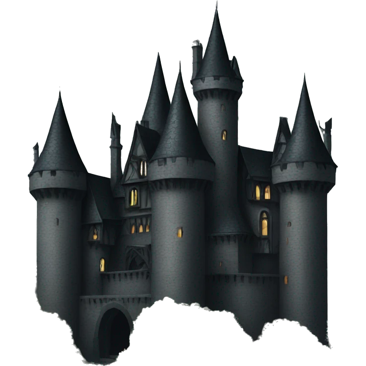Black gothic castle emoji