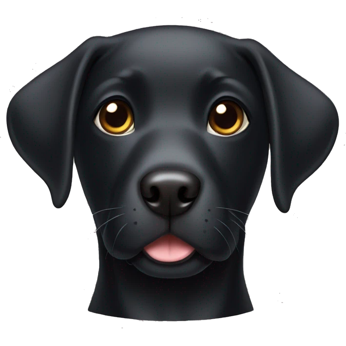 black cute labrador dog emoji