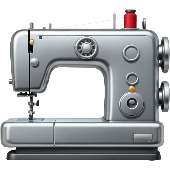 a simple sewing machine with a key icon, polished look emoji