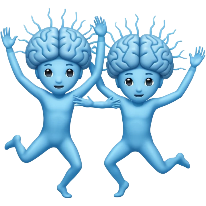 Last two brain cells dancing emoji