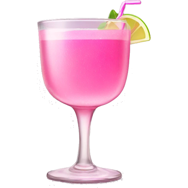 pink drink in fancy glass emoji