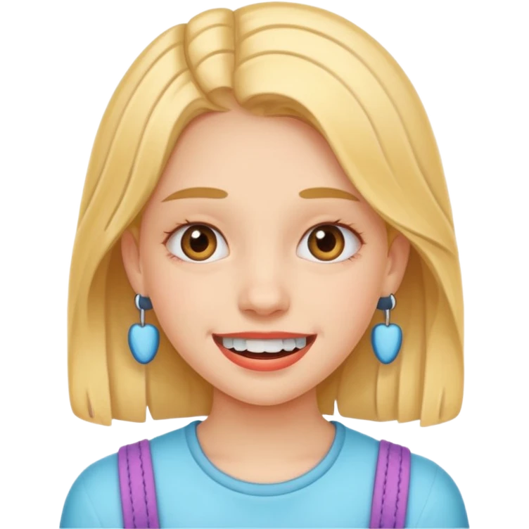 Girl with braces emoji