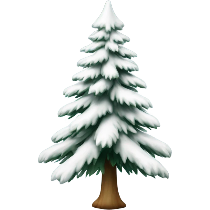 actual white fir christmas tree isolated.  emoji