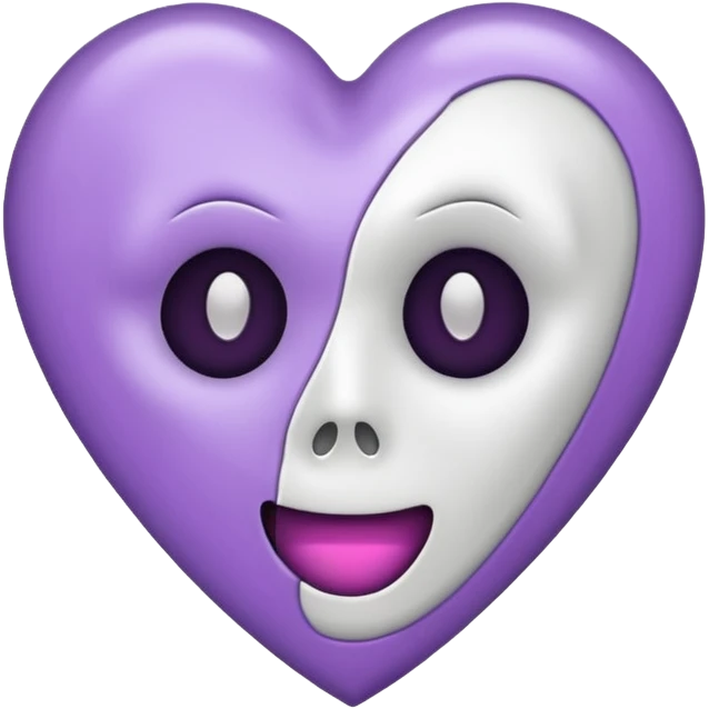 Light purple heart emoji with a Ghostface face emoji