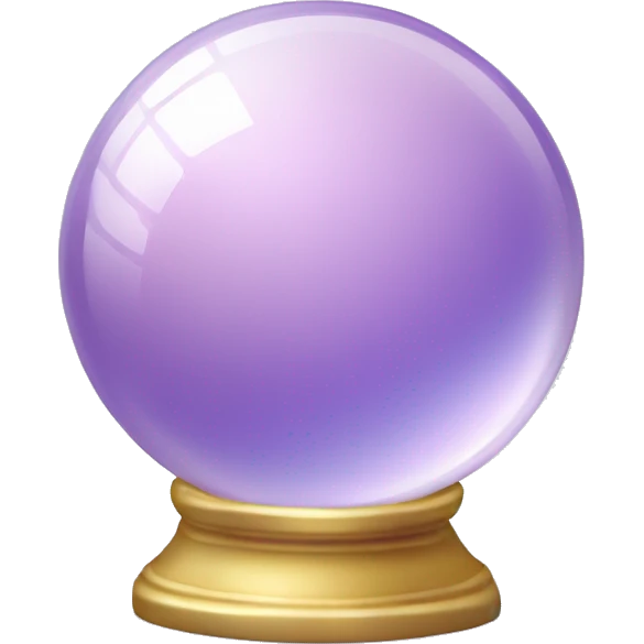 crystal ball sparkles glossy Pastel lilac-gradient emoji