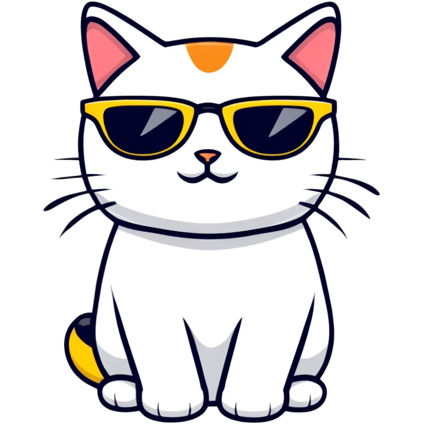 Cat with sunglasses emoji