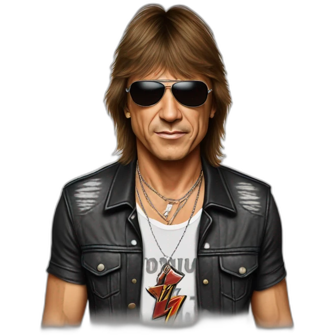 Richie Sambora in an AC/DC tshirt emoji