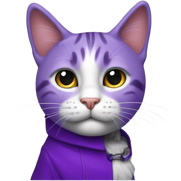 a purple cat emoji