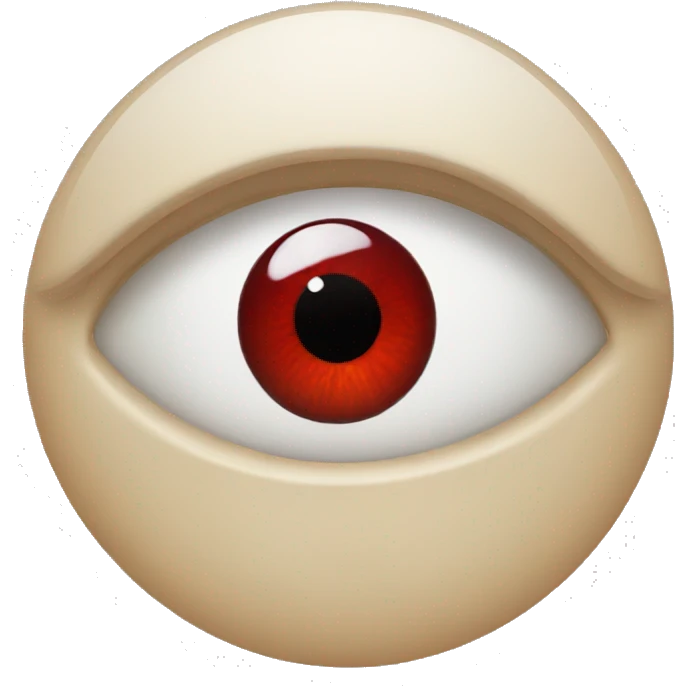 high red eye emoji