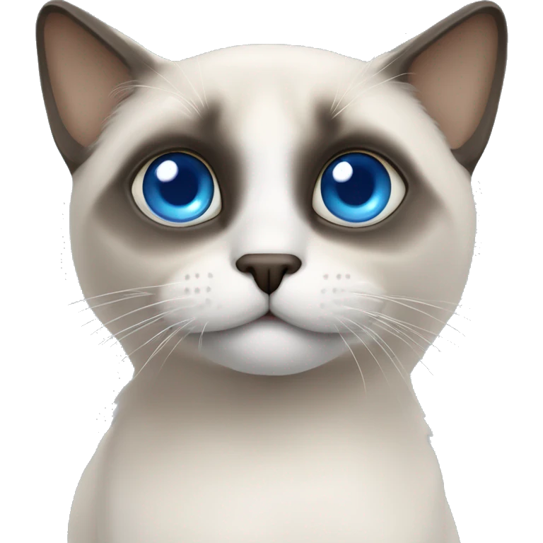 Siamois avec les yeux bleu  emoji