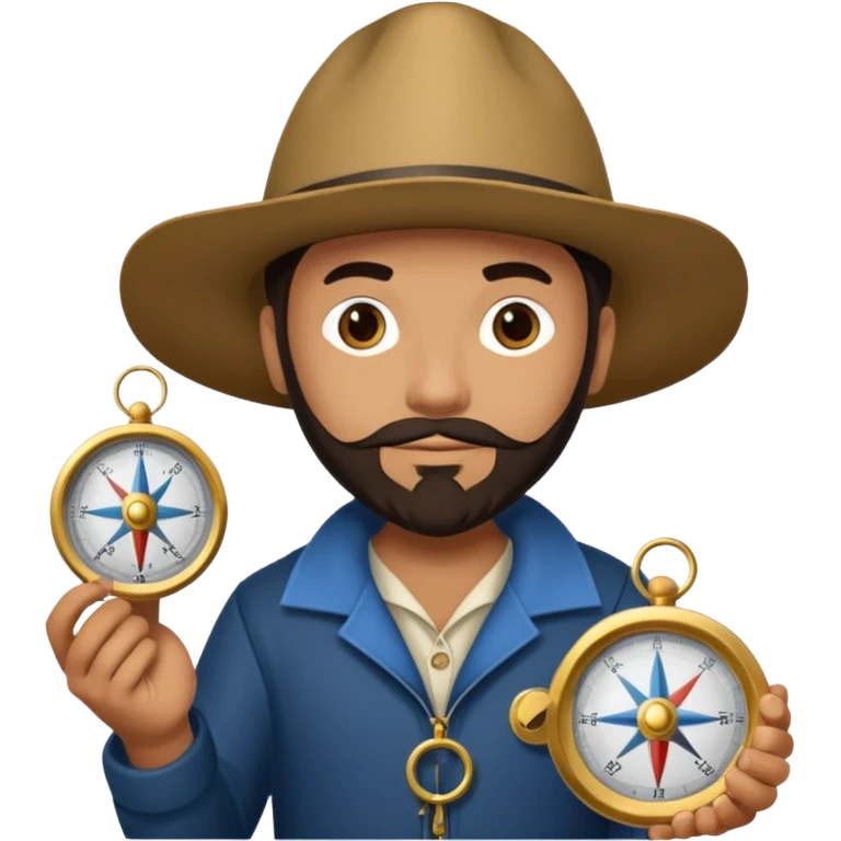 Magellan with compas emoji