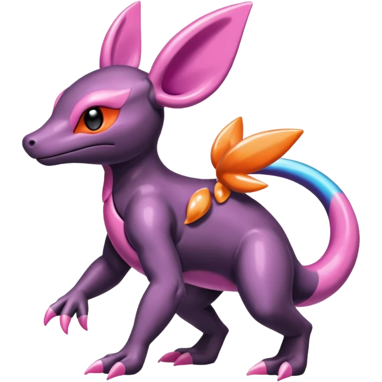 Shiny Dusknoir-Salandit-Sylveon-Fakémon-hybrid-creature (full body)  emoji