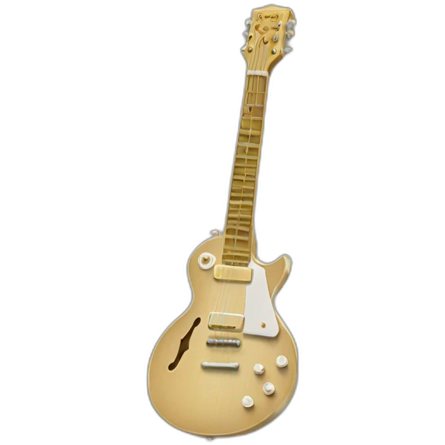 guitare électric lespaul blache emoji