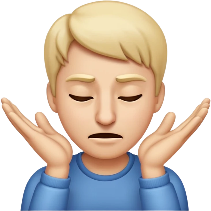 Somebody needs to make an emoji where the hand is pinching the bridge of the nose, eyes squinting shut, and there’s a big sigh energy. emoji