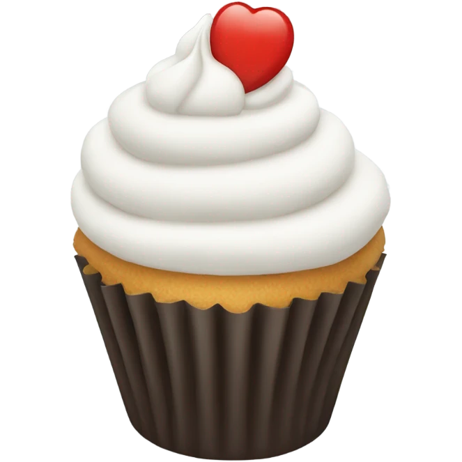 A white cupcake emoji