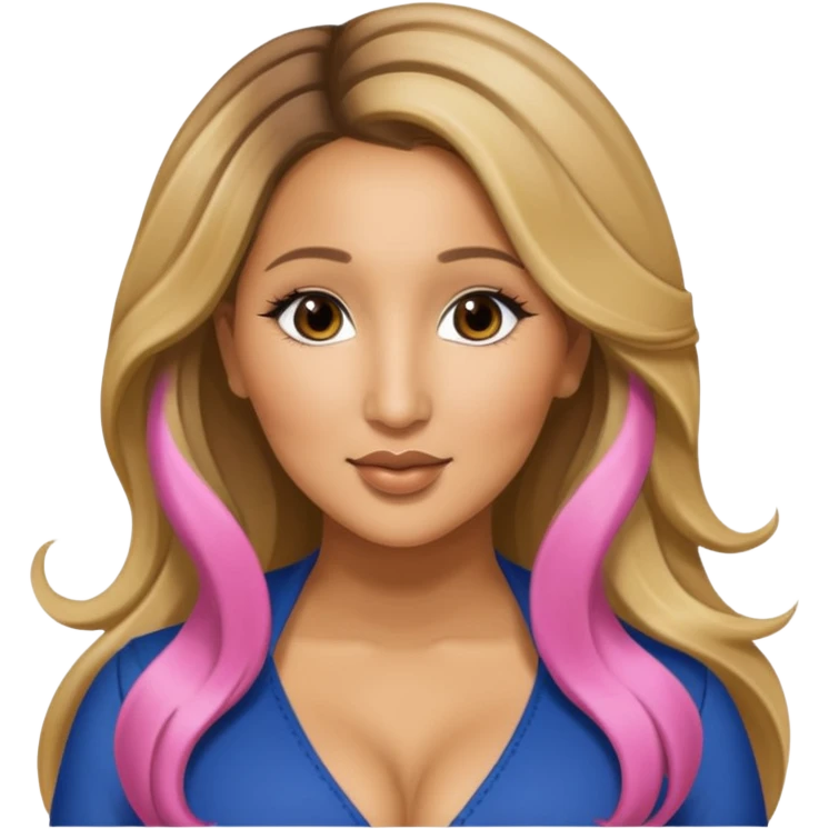 Adrienne Bailon with long dark blonde hair emoji