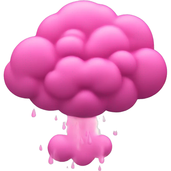man's vape forming a large pink rain cloud emoji